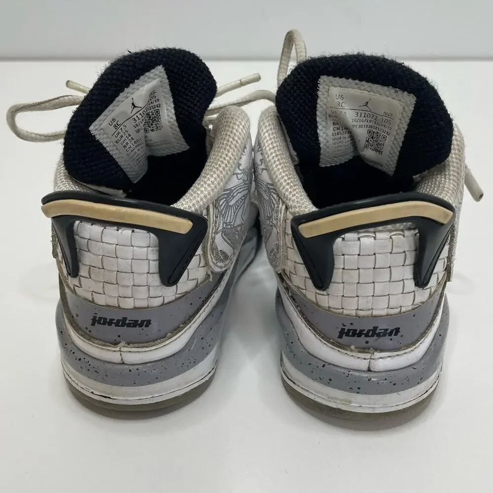 Air Jordan Dub Zero‎ Hi-Top Lace Up Sneakers White Cement Toddler Size 8C 311072